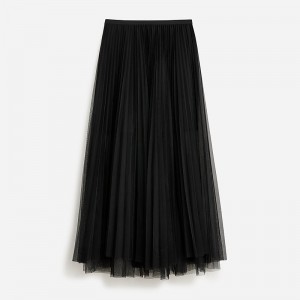 Falda J.Crew Collection layered tulle Mujer Negras España | NQZJTG987