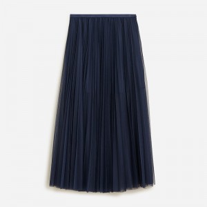 Falda J.Crew Collection layered tulle Mujer Azul Marino España | YLWQMF493