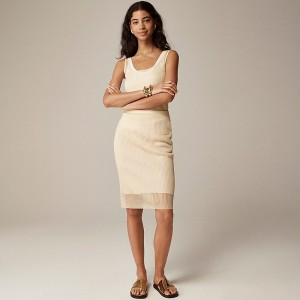 Falda J.Crew Collection sheer layered sweater Mujer Sand España | KRBCOI248
