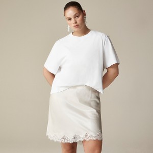 Falda J.Crew Gwen lace-trim slip Mujer Ivory España | GSYAER312