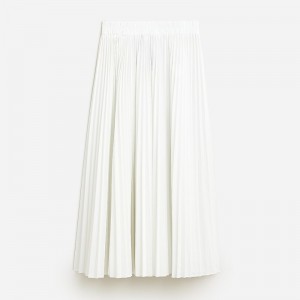 Falda J.Crew Gwyneth pleated gingham Mujer Blancas España | GDOATF761