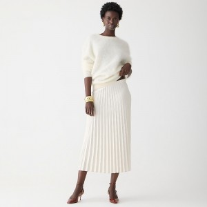 Falda J.Crew Gwyneth pleated slip Mujer Natural España | XMNWKY689