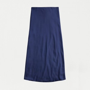 Falda J.Crew Gwyneth slip Mujer Azul Marino España | FUTAWE340