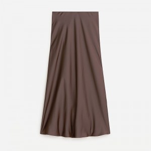 Falda J.Crew Gwyneth slip Mujer Chocolate Oscuro España | TFJSCL247