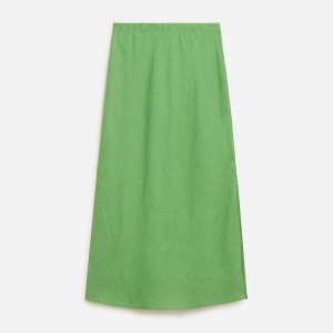 Falda J.Crew Gwyneth slip striped linen Mujer Rustic Willow España | IEMVYN509