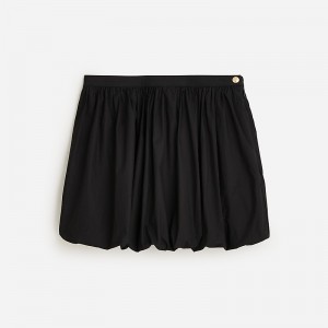 Falda J.Crew Mini bubble-hem cotton poplin Mujer Negras España | BCPHZJ812