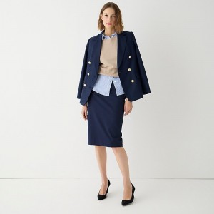 Falda J.Crew No. 3 Pencil Mujer Azul Marino España | UWLXDY985