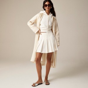 Falda J.Crew Pleated mini Mujer Ivory España | MGIECY761