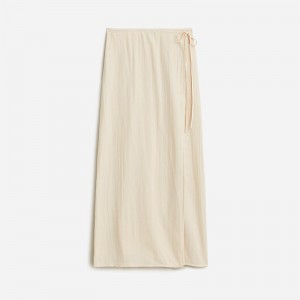 Falda J.Crew Side-tie beach Mujer Warm Sesame España | XPBJAW278