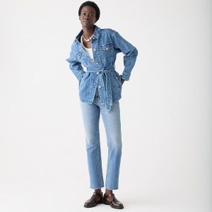 Jeans J.Crew 9" demi-boot crop Mujer Azules España | BRLUXK840