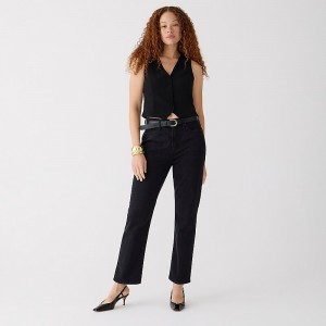 Jeans J.Crew Classic straight Mujer Negras España | DFNLHZ208