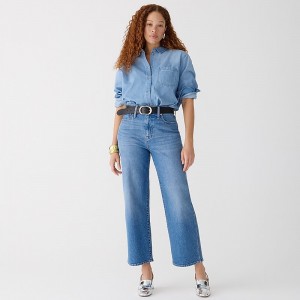 Jeans J.Crew Curvy slim wide-leg Mujer Azules España | XGDCWM038