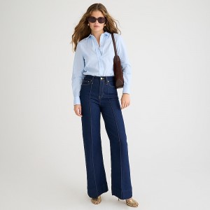 Jeans J.Crew Denim trouser Mujer Verde Menta Azules España | ZCYNQD572