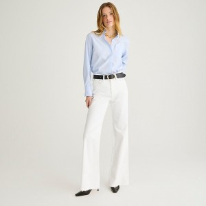 Jeans J.Crew Full-length slim wide-leg Mujer Blancas España | YHFLOM518