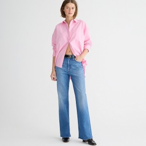 Jeans J.Crew Full-length slim wide-leg Mujer Azules España | NRTOFP306