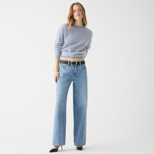 Jeans J.Crew Lower-rise wide-leg jean Mujer Azules España | PZKCSY713