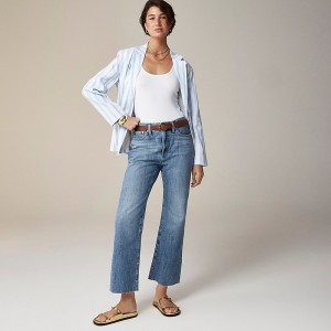 Jeans J.Crew Mid-rise relaxed demi-boot Mujer Azules España | ZISOTX534