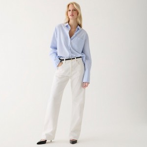 Jeans J.Crew Point Sur loose straight Mujer Blancas España | RJEPAT158