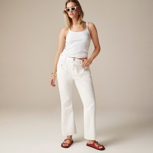 Jeans J.Crew Sailor mid-rise relaxed demi-boot Mujer Blancas España | BCDMKW917