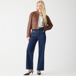 Jeans J.Crew Sailor slim wide-leg Mujer Azules España | HOQSWA906