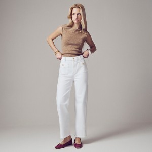 Jeans J.Crew Sailor slim wide-leg Mujer Blancas España | DSLYJP374