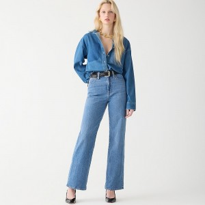 Jeans J.Crew Slim wide-leg Mujer Azules España | RUCGOX670