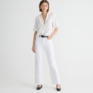 Jeans J.Crew Slim wide-leg Mujer Blancas España | QYBGAP159