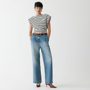 Jeans J.Crew Wide-leg essential Mujer Azules España | DWELNC234