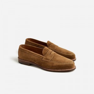 Mocasines J.Crew Alden® for J.Crew suede penny Hombre Marrones España | YPGOJT974