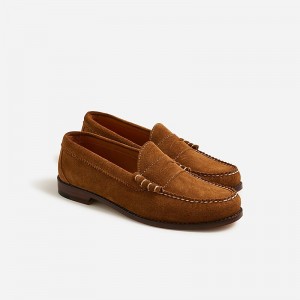 Mocasines J.Crew Camden suede loafers with leather soles Hombre Verde Menta España | QDPTBI892