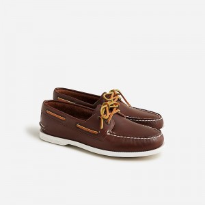 Náuticos J.Crew Sperry® X J.Crew Authentic Original two-eye Hombre Marrones España | CKTVIJ731