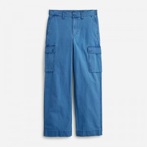 Pantalon J.Crew Cargo indigo ripstop cotton Mujer Verde Menta Azules España | YROIKS758