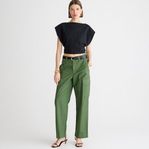 Pantalon J.Crew Cargo ripstop cotton Mujer Verde España | FKJHAX340
