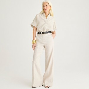 Pantalon J.Crew Carolina flare Mujer Flax Ivory España | FDKPCG853