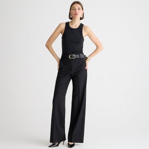 Pantalon J.Crew Carolina flare Mujer Negras España | QVSUNT637