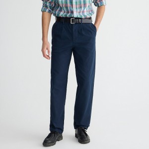 Pantalon J.Crew Classic double-pleated chino Hombre Azul Marino España | MCKLFN543
