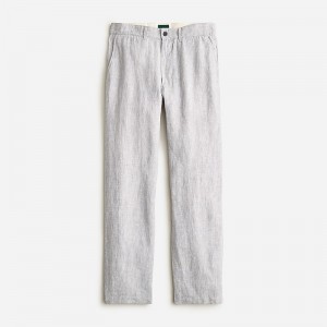 Pantalon J.Crew Classic-fit linen Hombre Gris España | XTHIAQ375