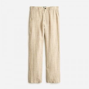 Pantalon J.Crew Classic-fit linen Hombre Nolan Natural Tan España | ZBVMQH025