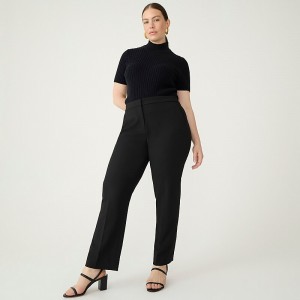 Pantalon J.Crew Curvy Kate straight-leg Mujer Negras España | XOTFQY452