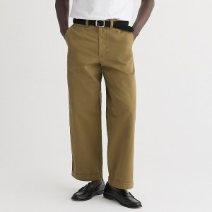 Pantalon J.Crew Giant-fit chino Hombre Verde Oliva España | ZVRFYX189