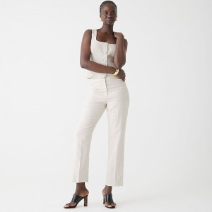 Pantalon J.Crew Kate straight-leg Mujer Flax Ivory España | UDIEGC682