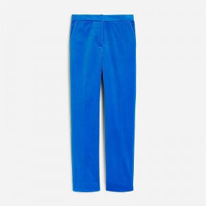 Pantalon J.Crew Kate straight-leg stretch velvet Mujer Brilliant Cobalt España | RZGWAX479