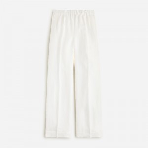 Pantalon J.Crew Pleated pull-on Mujer Blancas España | HLUFCP860