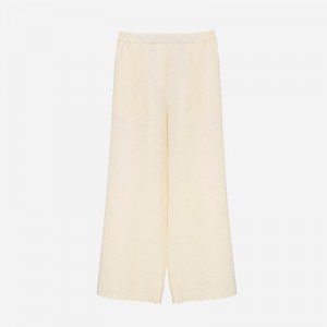 Pantalon J.Crew SLEEPER Sofia linen embroidered Mujer Blancas España | FVYQZL941