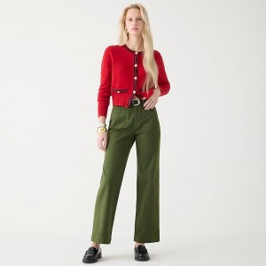Pantalon J.Crew Sailor slim wide-leg chino Mujer Distressed Fatigue España | RXELTH172