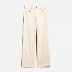 Pantalon J.Crew Sailor slim wide-leg chino Mujer Natural España | WQNMGS120