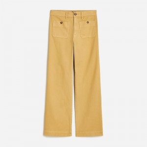 Pantalon J.Crew Sailor slim wide-leg chino Mujer Marrones España | UOZQWV605