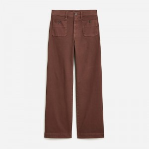 Pantalon J.Crew Sailor slim wide-leg chino Mujer Verde Menta España | GVXKWB973