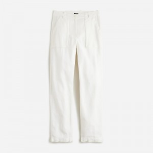 Pantalon J.Crew Seaside cargo Mujer Blancas España | KOTRLP035