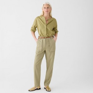 Pantalon J.Crew Seaside cargo Mujer Kaki España | QJNMTU790